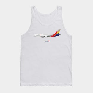 Illustration of Asiana Airlines Airbus A380 Tank Top